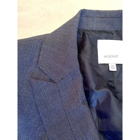 NWT Sejour Slate Gray Career Blazer Jacket Size 14W Sz 14 New - Picture 6 of 12